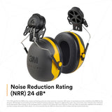 3M PELTOR X2P3E Cap-Mount Earmuffs NRR 24