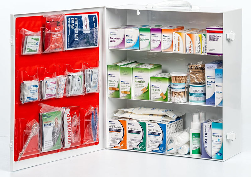 UniShield 3-Shelf Metal First Aid Cabinet, ANSI Class A