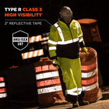 Ergodyne GloWear 8377 Hi-Vis Type R Class 3 Quilted Bomber Jacket