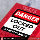 TRADESAFE TSC2KD10R LOTO Steel Cable Locks with Keys