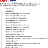 3M 1401001 DBI-SALA ExoFit X100 Comfort Vest Full Body Harness