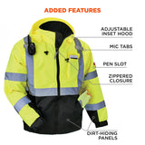 Ergodyne GloWear 8377 Hi-Vis Type R Class 3 Quilted Bomber Jacket
