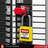 TRADESAFE TSKAU10YL Lockout Tagout Lock Set — Yellow 10-Pack