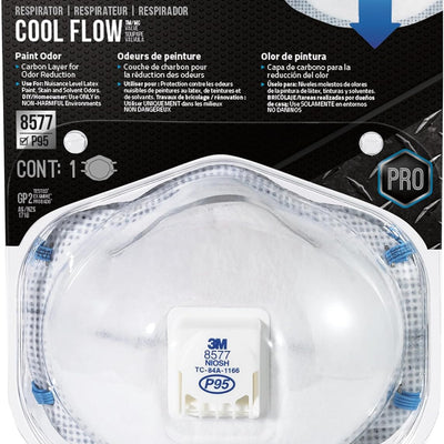 3M 8577 P95 Disposable Respirator Nuisance Organic Vapor Protection with Cool Flow Valve