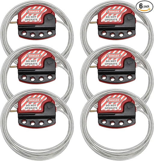 Jucoan Cable Lock steel cable lockout threading multiple isolation points