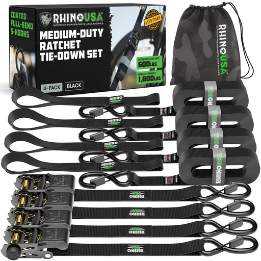 Rhino USA Rhino USA Ratchet Straps Tie Downs 4-Pac