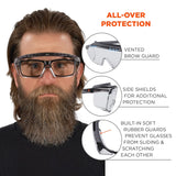 Ergodyne 55104 Skullerz OSMIN Over-the-Glasses Safety Glasses — ANSI Z87.1+
