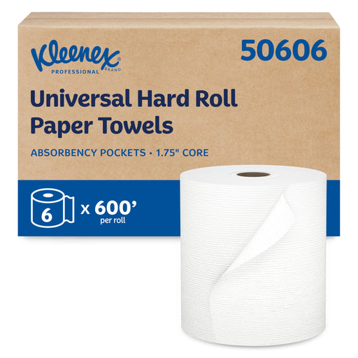 Kleenex 50606 Premium Hard Roll Towels   6 x 600 ft