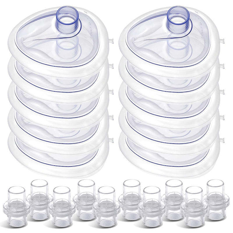 Primacare RS-6847 CPR Rescue Masks, Pack of 10, FDA Approved