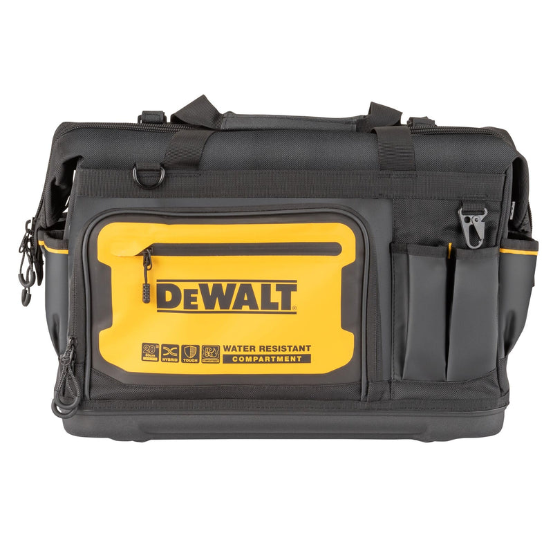 DEWALT Tool Bag, Water Resistant, Hard Bottom, 20-inch Professional Tool Tote