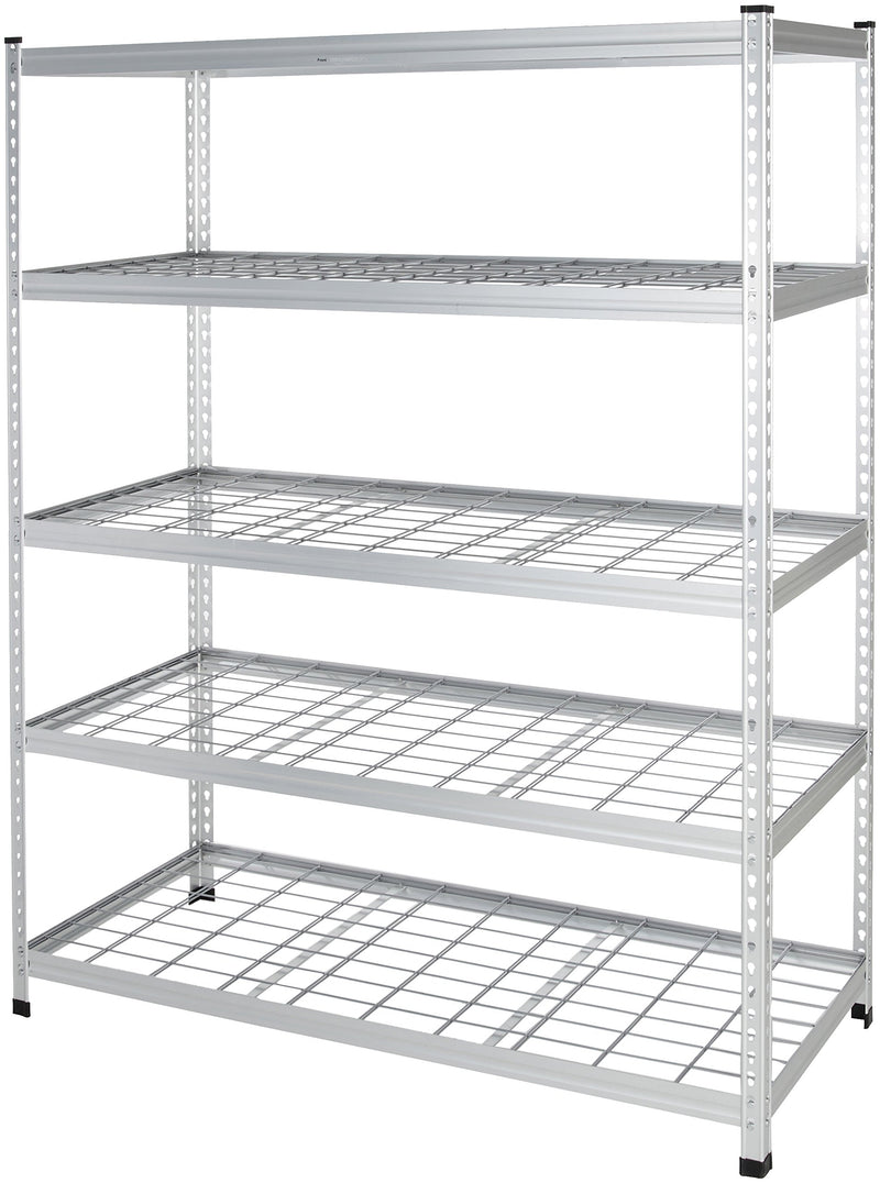 Amazon Basics Heavy Duty 5 Shelf Storage Shelving Unit, High-Grade Aluminum, Adjustable