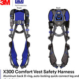 3M 1113001 DBI-SALA ExoFit X300 Comfort Vest Full Body Harness
