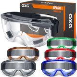 OXG B0BGRPV7DJ Safety Goggles — Clear Anti-Fog 6-Pack