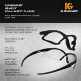 KleenGuard 65335 V30 Nemesis Safety Glasses — Clear Anti-Fog Foam Gasket