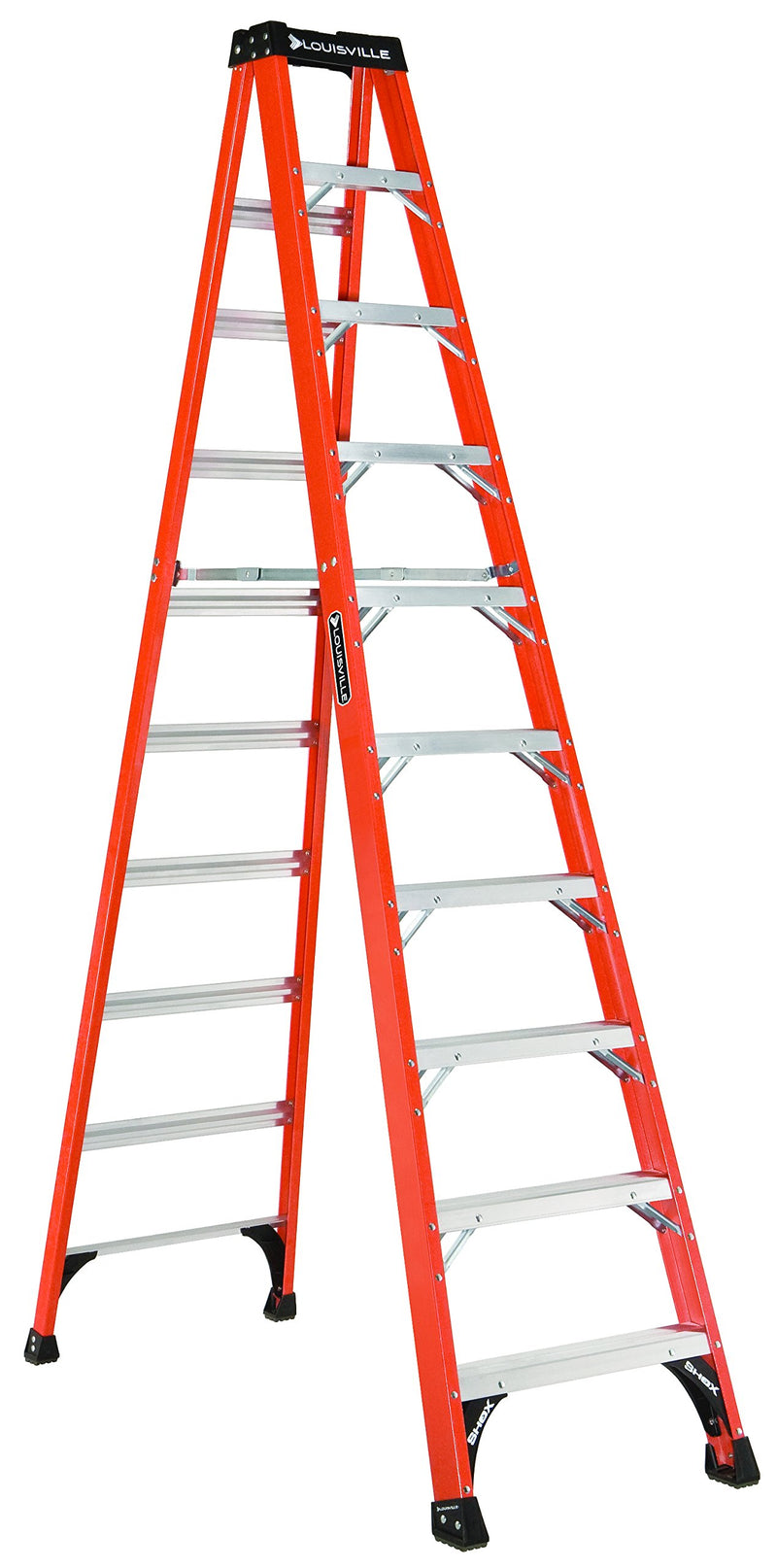 Louisville Ladder 10-Foot Fiberglass Step Ladder, 375-Pound Load Capacity, Type IAA