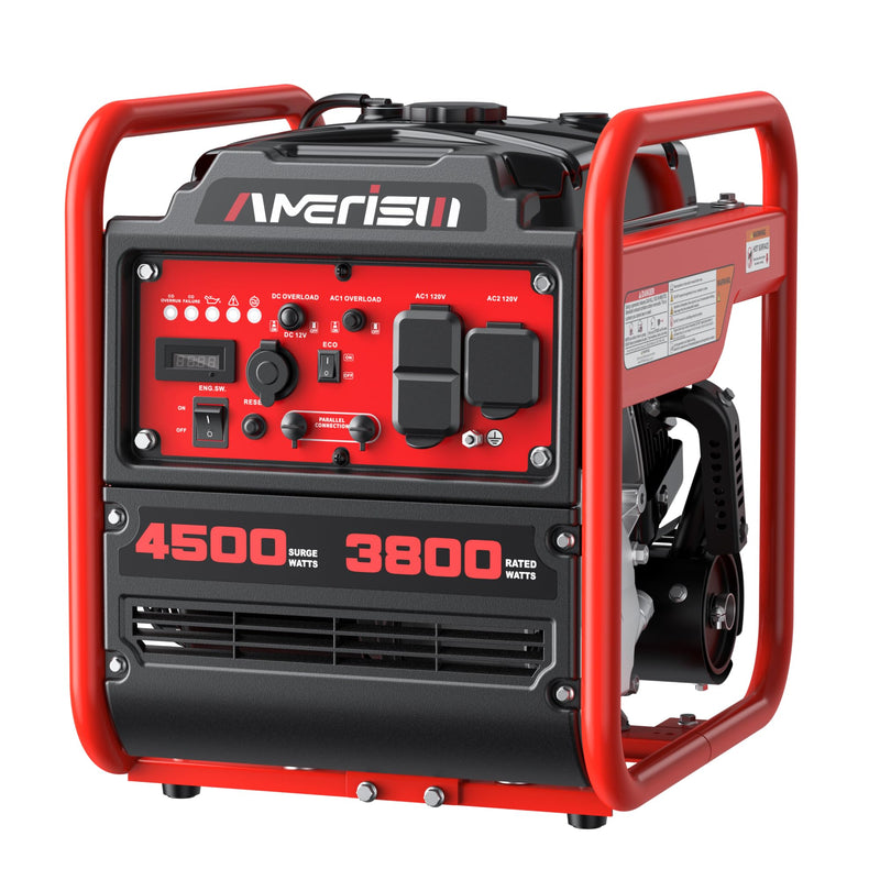 AMERISUN 4500W Open Frame Inverter Generator, 3800 Running Watts, Portable Gas Generator