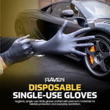 SAS Safety 66518 Raven Nitrile Disposable Gloves — Large