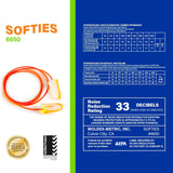 Moldex 6650 Softies Corded Foam Earplugs — NRR 33, 100 Pairs