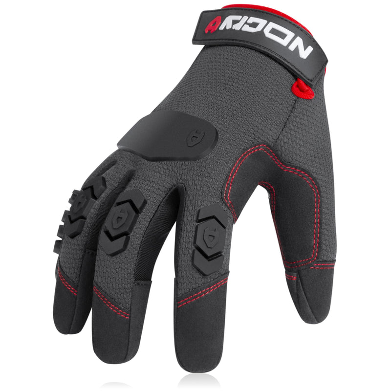 NoCry Heavy Duty Work Gloves with PVC Knuckle Protection