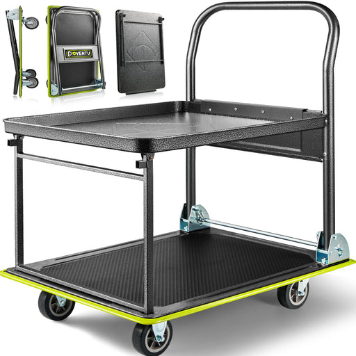 Generic Heavy Duty Push Cart Dolly 700 lbs, Fold