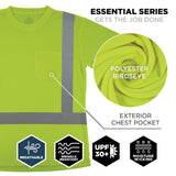 Ergodyne GloWear 8274 Women's Hi-Vis Type R Class 2 Shirt — Lime