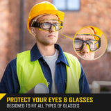 COOLJOB B0F23TFDMV OTG Safety Goggles — Over-Glasses Eye Protection