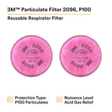 3M 2096 P100 Respirator Filter Nuisance Acid Gas