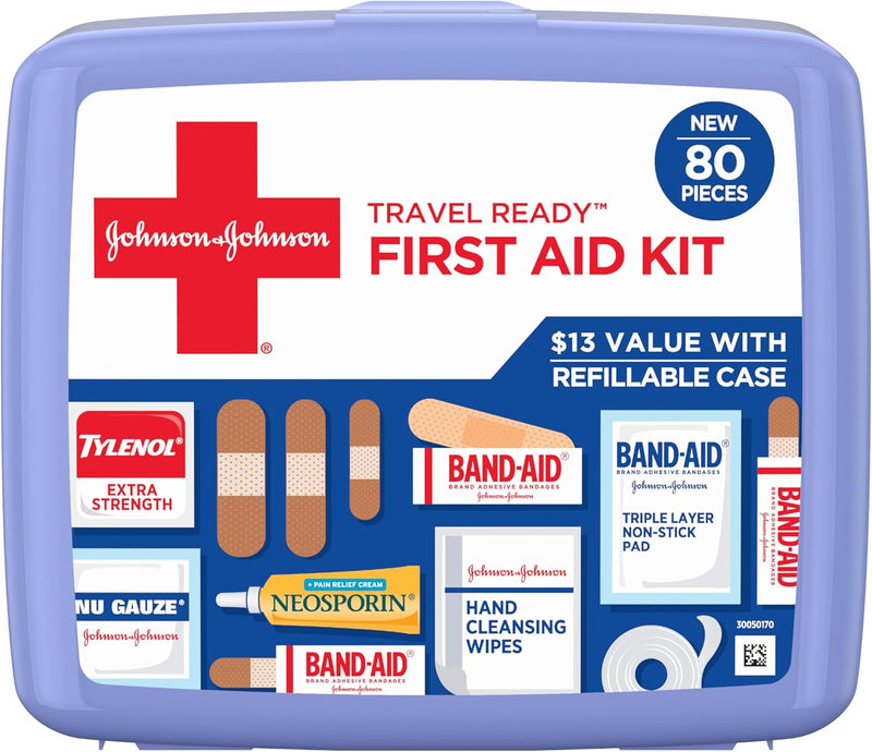 Band-Aid Travel Ready Portable Emergency First Aid Kit