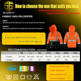 Sesafety B0B24XL3NK Class 3 Hi-Vis Full-Zip Hoodie — Orange