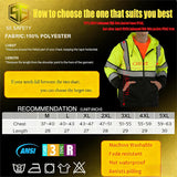 Sesafety B0CBZ8B66D Class 3 Hi-Vis Full-Zip Safety Hoodie — Yellow