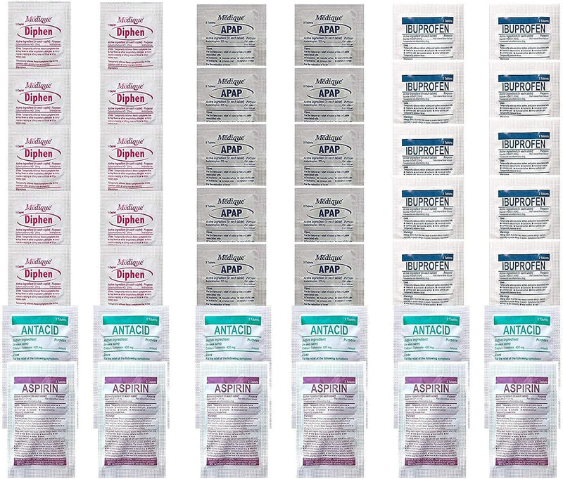 CPR Savers & First Aid Supply Deluxe Medication Packet Refill Kit