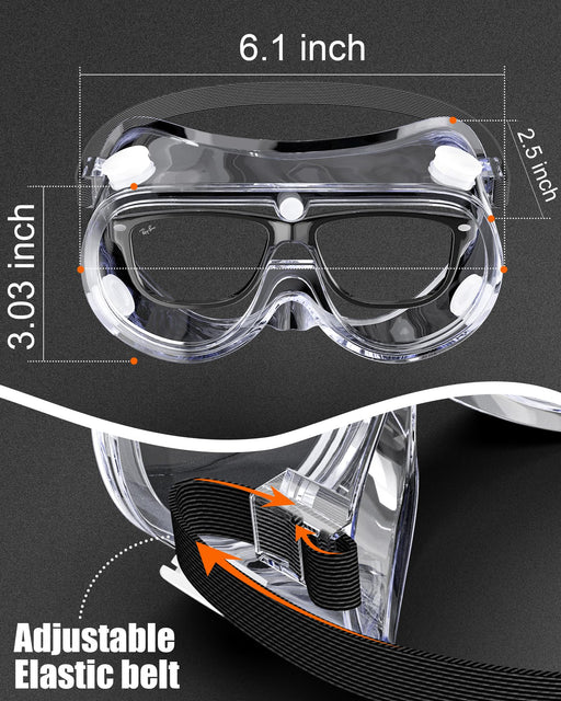 EinKau B0CJVDBZW3 Lab Safety Goggles — Chemical Splash Protection
