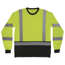 Ergodyne GloWear 8369BK Class 3 Hi-Vis Long Sleeve Shirt Black Front