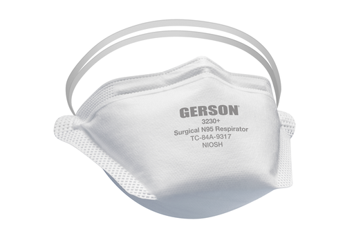 Gerson 3230+ Surgical N95 Respirator | NIOSH Approved, FDA Cleared | Box of 50