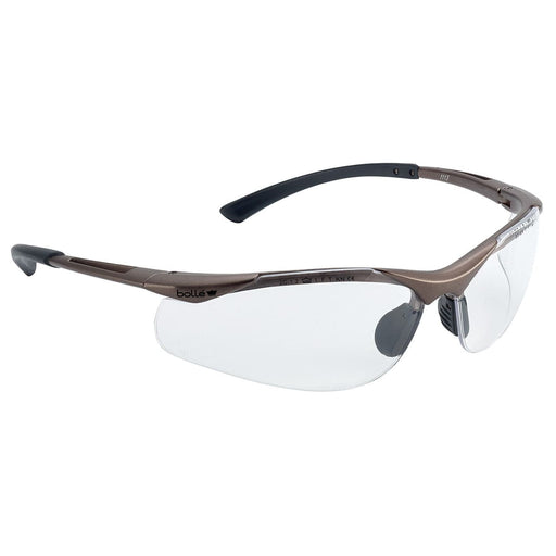 Bolle Contour Safety Glasses — Clear Anti-Fog Lens