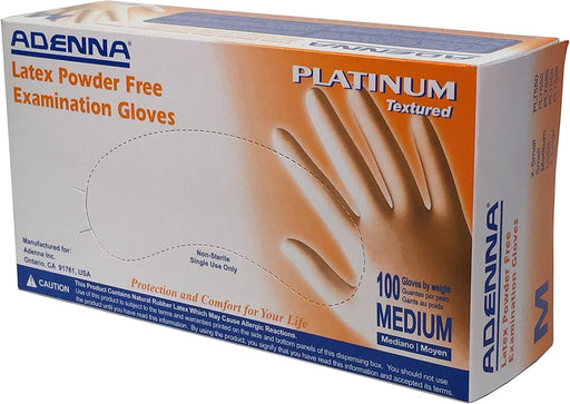 Adenna PLT555 premium latex exam gloves