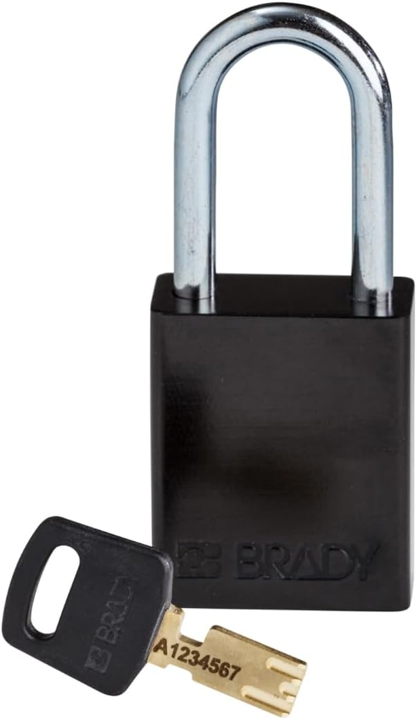 Brady SafeKey Aluminum Lockout Padlock — Keyed Different (B07RM5LJHD)