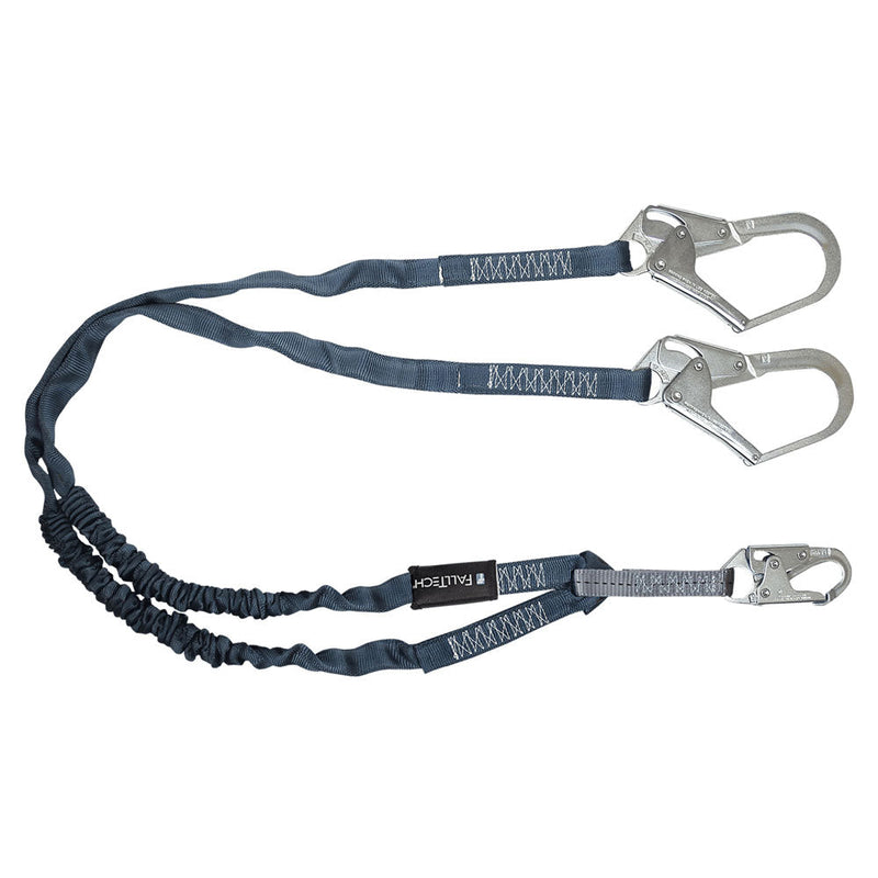 FallTech 8259Y3 Internal Y-Leg Shock Absorbing Lanyard with Rebar Hooks
